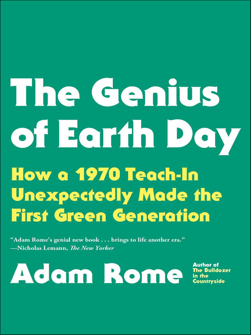 Title details for The Genius of Earth Day by Adam Rome - Available